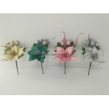 Wholesale Artificial Simulation Flowers Picks for Christmas Decoration Xmas Ornament